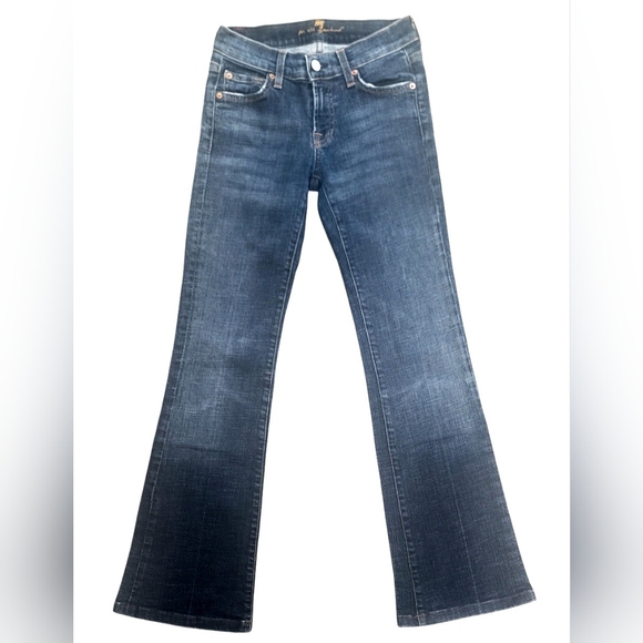 7 For All Mankind | Blue Flared Denim Jeans | Size: 25 - Picture 2 of 5